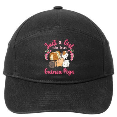 Cute Just A Girrl Who Loves Guinea Pigs Women 7-Panel Snapback Hat