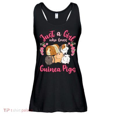 Cute Just A Girrl Who Loves Guinea Pigs Women Ladies Essential Flowy Tank
