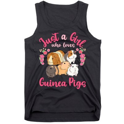 Cute Just A Girrl Who Loves Guinea Pigs Women Tank Top