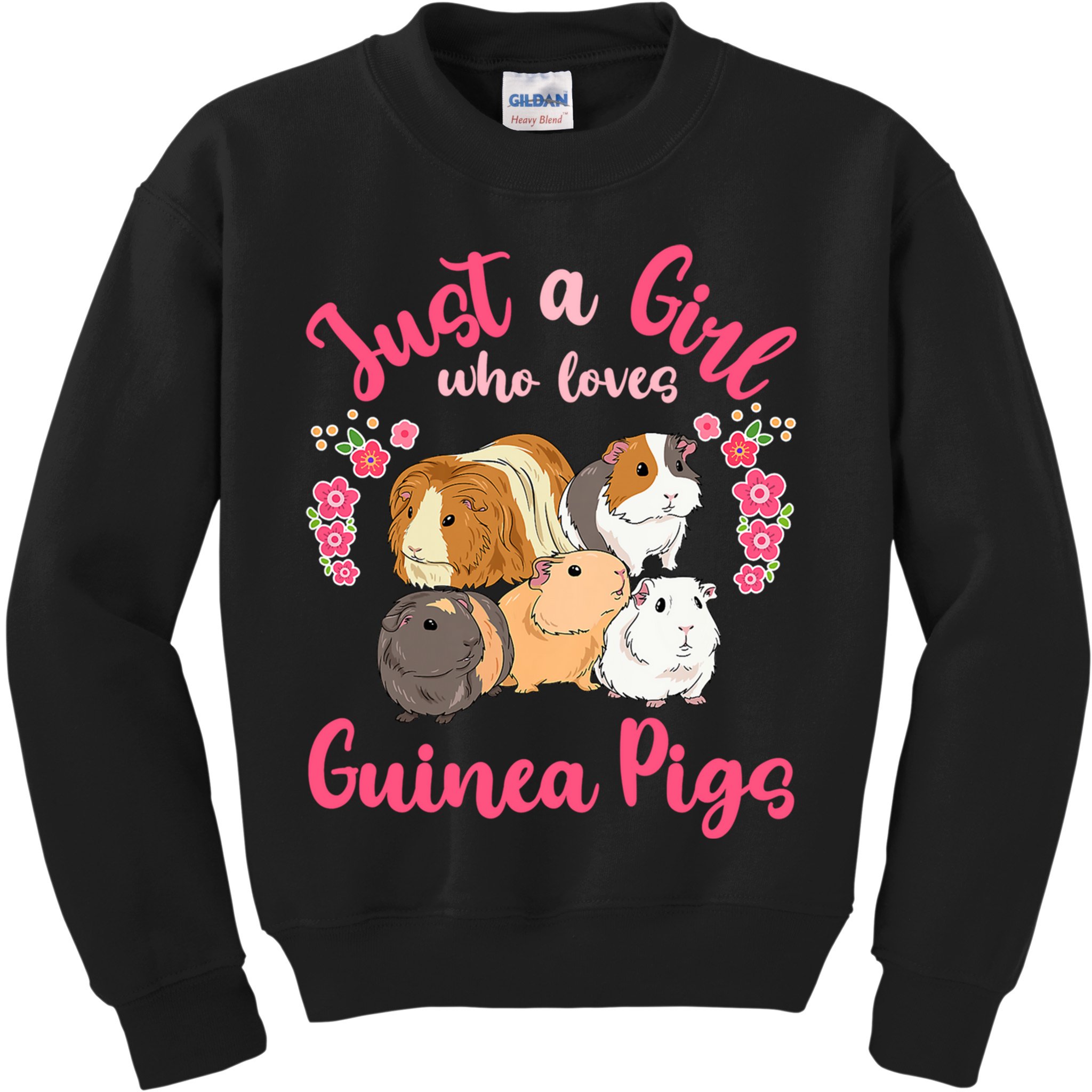 Cute Just A Girrl Who Loves Guinea Pigs Women Kids Sweatshirt