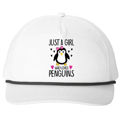 Cute Just A Who Loves Penguins Trendy Penguin Gift Snapback Five-Panel Rope Hat