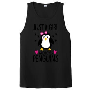 Cute Just A Who Loves Penguins Trendy Penguin Gift PosiCharge Competitor Tank