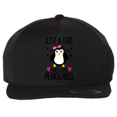 Cute Just A Who Loves Penguins Trendy Penguin Gift Wool Snapback Cap