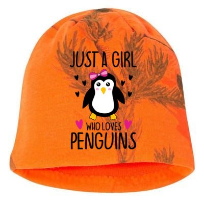 Cute Just A Who Loves Penguins Trendy Penguin Gift Kati - Camo Knit Beanie