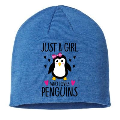 Cute Just A Who Loves Penguins Trendy Penguin Gift Sustainable Beanie