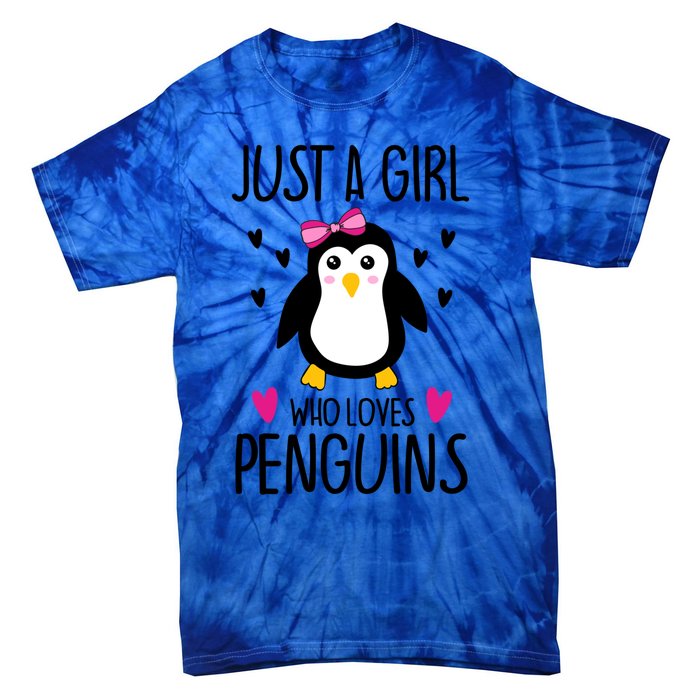 Cute Just A Who Loves Penguins Trendy Penguin Gift Tie-Dye T-Shirt