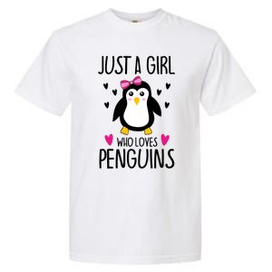 Cute Just A Who Loves Penguins Trendy Penguin Gift Garment-Dyed Heavyweight T-Shirt