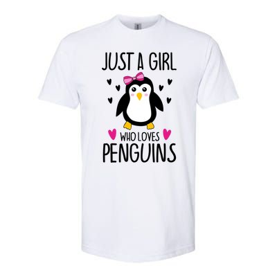 Cute Just A Who Loves Penguins Trendy Penguin Gift Softstyle CVC T-Shirt