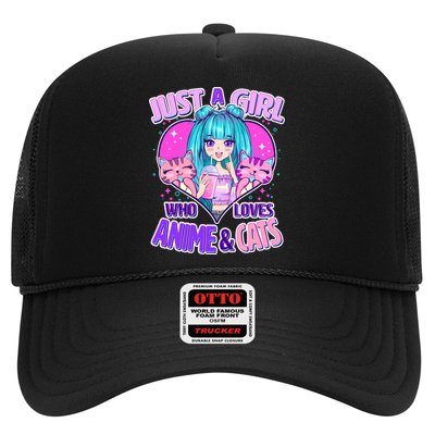 Cute Just A Girl Who Love Anime And Cats Trucker Hat