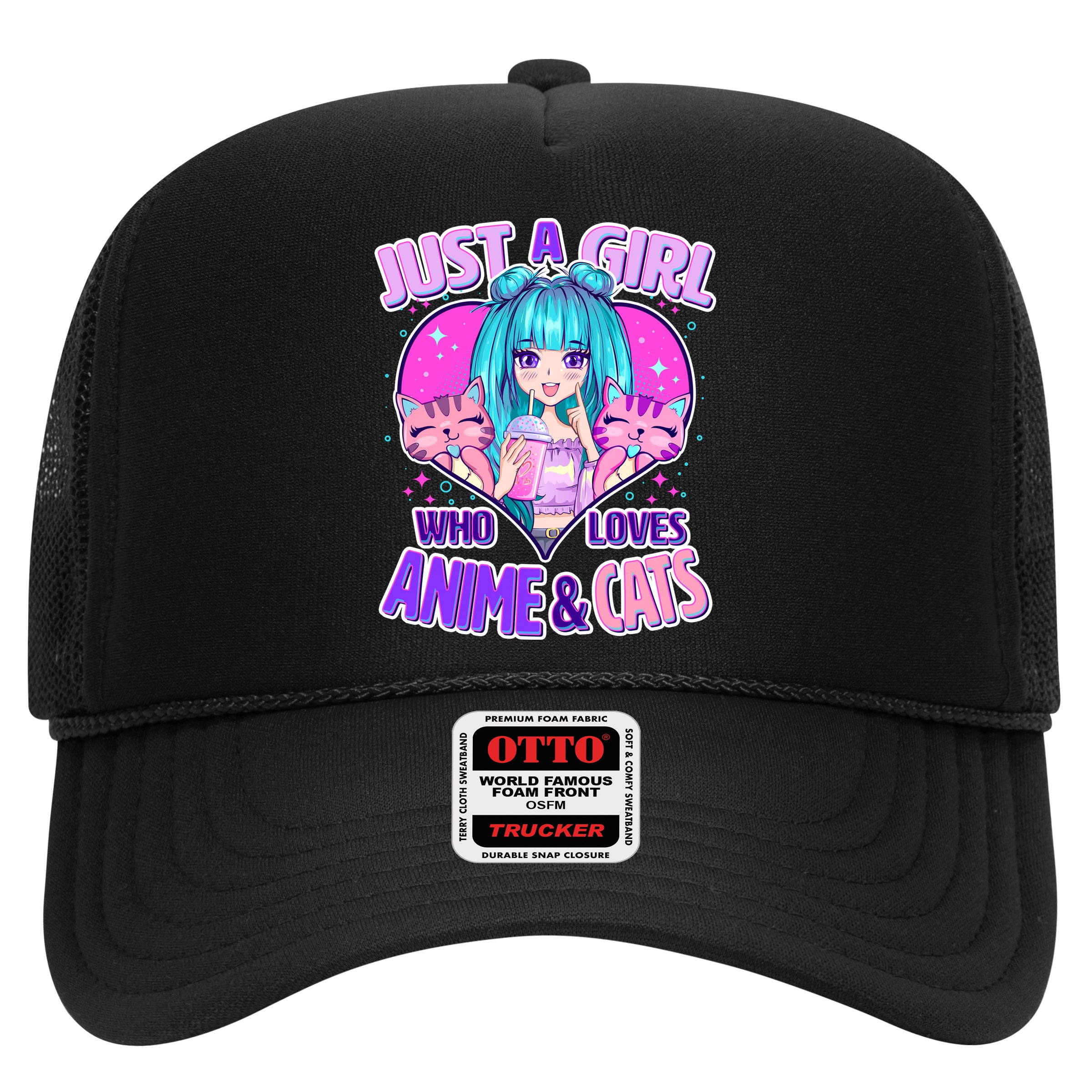 Cute Just A Girl Who Love Anime And Cats Hat