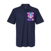 Cute Just A Girl Who Love Anime And Cats Softstyle Adult Sport Polo