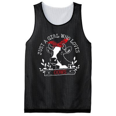 Cow Just A Girl Who Loves Cows Wo Farmer Farm Flower Mesh Reversible Basketball Jersey Tank