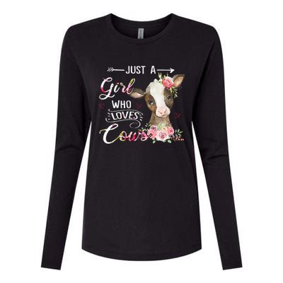 Cow Just A Girl Who Loves Cows Funny Gifts Womens Cotton Relaxed Long Sleeve T-Shirt