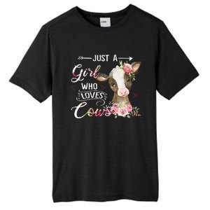 Cow Just A Girl Who Loves Cows Funny Gifts Tall Fusion ChromaSoft Performance T-Shirt