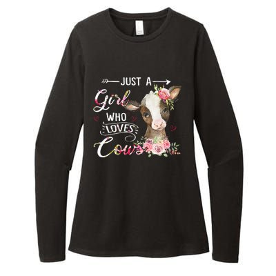 Cow Just A Girl Who Loves Cows Funny Gifts Womens CVC Long Sleeve Shirt