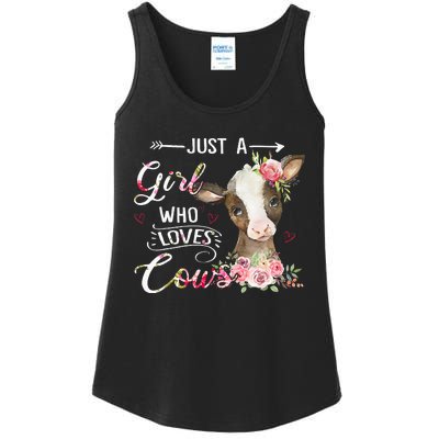 Cow Just A Girl Who Loves Cows Funny Gifts Ladies Essential Tank