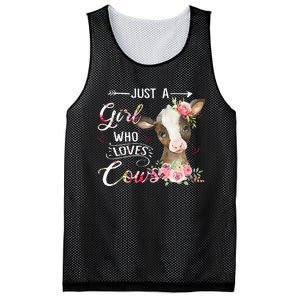 Cow Just A Girl Who Loves Cows Funny Gifts Mesh Reversible Basketball Jersey Tank