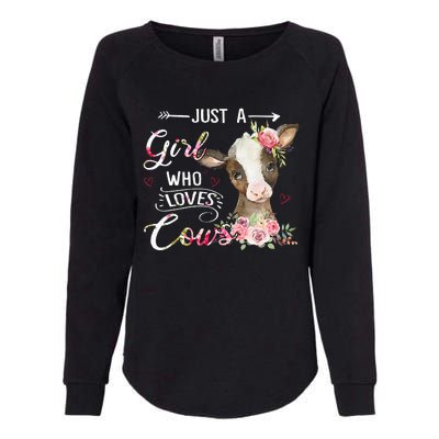 Cow Just A Girl Who Loves Cows Funny Gifts Womens California Wash Sweatshirt