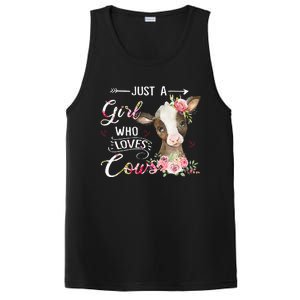 Cow Just A Girl Who Loves Cows Funny Gifts PosiCharge Competitor Tank