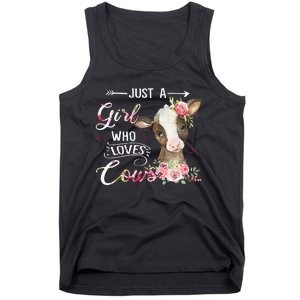 Cow Just A Girl Who Loves Cows Funny Gifts Tank Top