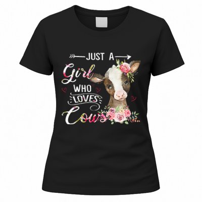 Cow Just A Girl Who Loves Cows Funny Gifts Women's T-Shirt