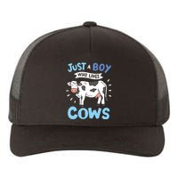 Cow Just A Boy Who Loves Cows Gift For Cow Lovers Yupoong Adult 5-Panel Trucker Hat