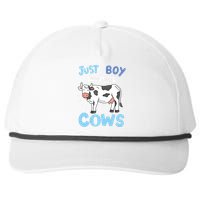 Cow Just A Boy Who Loves Cows Gift For Cow Lovers Snapback Five-Panel Rope Hat