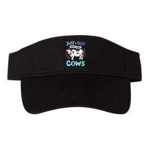 Cow Just A Boy Who Loves Cows Gift For Cow Lovers Valucap Bio-Washed Visor