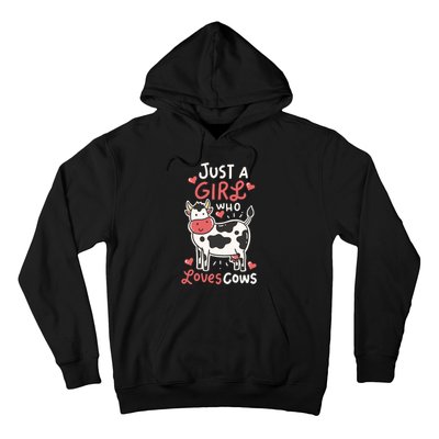 Cow Just A Who Loves Cows Farmer Butcher Milk Hoodie