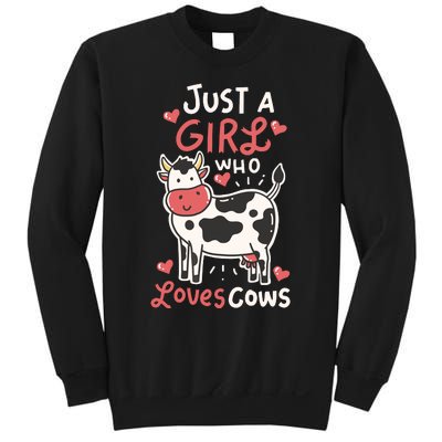 Cow Just A Who Loves Cows Farmer Butcher Milk Sweatshirt