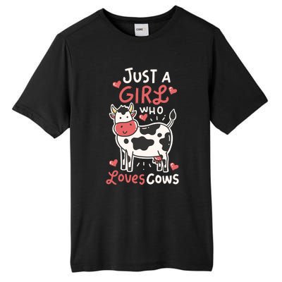 Cow Just A Who Loves Cows Farmer Butcher Milk Tall Fusion ChromaSoft Performance T-Shirt