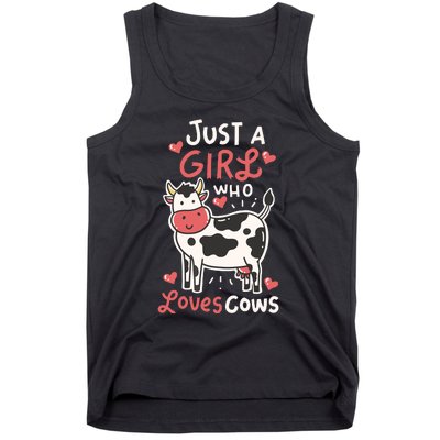 Cow Just A Who Loves Cows Farmer Butcher Milk Tank Top