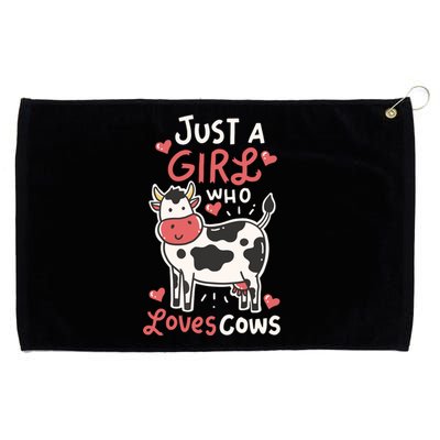 Cow Just A Who Loves Cows Farmer Butcher Milk Grommeted Golf Towel