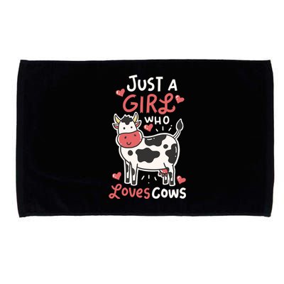 Cow Just A Who Loves Cows Farmer Butcher Milk Microfiber Hand Towel