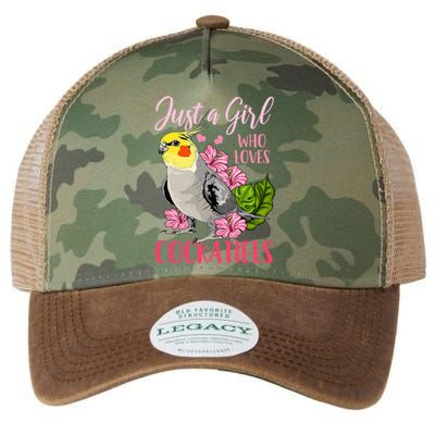 Cockatiel Just A Girl Who Loves Cockatiels Cute Gift Legacy Tie Dye Trucker Hat