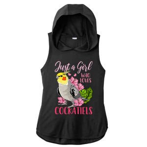 Cockatiel Just A Girl Who Loves Cockatiels Cute Gift Ladies PosiCharge Tri-Blend Wicking Draft Hoodie Tank