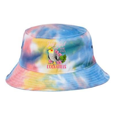 Cockatiel Just A Girl Who Loves Cockatiels Cute Gift Tie Dye Newport Bucket Hat