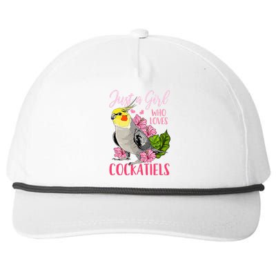 Cockatiel Just A Girl Who Loves Cockatiels Cute Gift Snapback Five-Panel Rope Hat