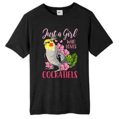 Cockatiel Just A Girl Who Loves Cockatiels Cute Gift Tall Fusion ChromaSoft Performance T-Shirt