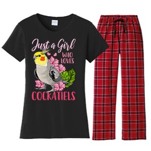 Cockatiel Just A Girl Who Loves Cockatiels Cute Gift Women's Flannel Pajama Set