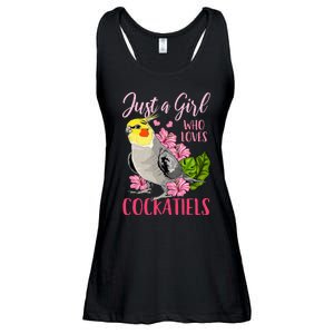 Cockatiel Just A Girl Who Loves Cockatiels Cute Gift Ladies Essential Flowy Tank