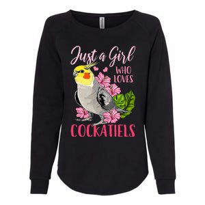 Cockatiel Just A Girl Who Loves Cockatiels Cute Gift Womens California Wash Sweatshirt