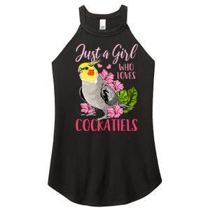 Cockatiel Just A Girl Who Loves Cockatiels Cute Gift Women's Perfect Tri Rocker Tank