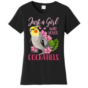 Cockatiel Just A Girl Who Loves Cockatiels Cute Gift Women's T-Shirt