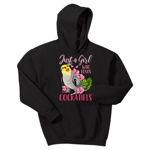 Cockatiel Just A Girl Who Loves Cockatiels Cute Gift Kids Hoodie