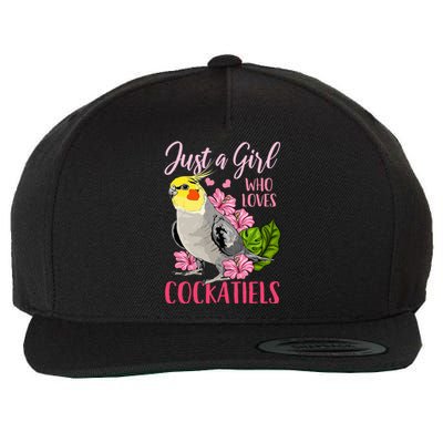 Cockatiel Just A Girl Who Loves Cockatiels Cute Gift Wool Snapback Cap