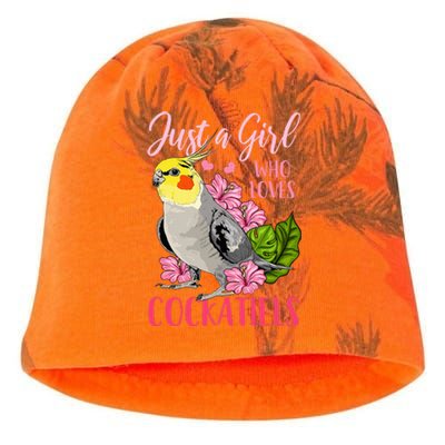 Cockatiel Just A Girl Who Loves Cockatiels Cute Gift Kati - Camo Knit Beanie