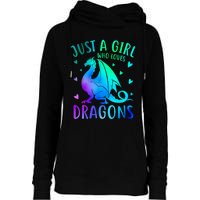 Cute Just A Girl Who Loves Dragons Tie Dye Womens Funnel Neck Pullover Hood