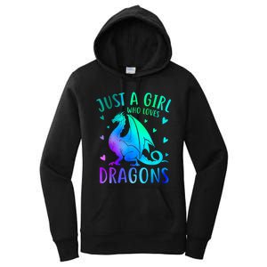 Cute Just A Girl Who Loves Dragons Tie Dye Women's Pullover Hoodie