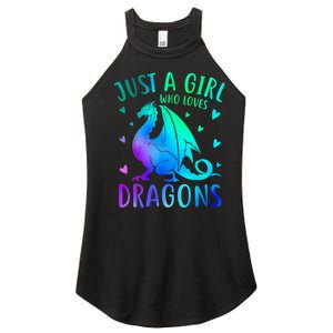 Cute Just A Girl Who Loves Dragons Tie Dye Women's Perfect Tri Rocker Tank